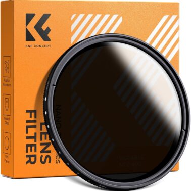 K&F CONCEPT 55mm Variable ND2-ND400 ND Lens Filter (1-9 Stops) for Camera Lens, Adjustable Neutral Density Filter with Microfiber Cleaning Cloth (B-Series)