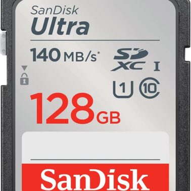 SANDISK 128GB Ultra SDXC UHS-I Memory Card - Up to 140MB/s, C10, U1, Full HD, SD Card - SDSDUNB-128G-GN6IN | Up to 140MB per S Read, Full-HD Video, 10-Year Limited Warranty